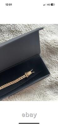 Solid Cuban Link Bracelet 9ct Gold 7-7.5 6mm