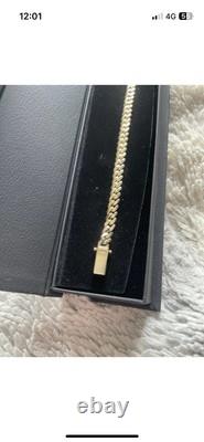 Solid Cuban Link Bracelet 9ct Gold 7-7.5 6mm