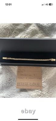 Solid Cuban Link Bracelet 9ct Gold 7-7.5 6mm