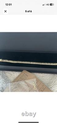 Solid Cuban Link Bracelet 9ct Gold 7-7.5 6mm