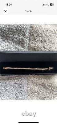 Solid Cuban Link Bracelet 9ct Gold 7-7.5 6mm