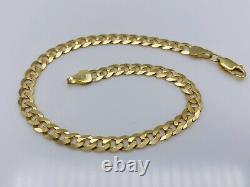 Solid Genuine 9ct Yellow Gold 5mm Curb Link Bracelet 7.5 BRAND NEW