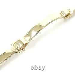 Solid Gold Spanner Bangle Men's 9ct Plain Style Bone Link Yellow UK Hallmarked