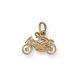 Solid Hallmarked 9ct Yellow Gold Motorbike Bike Rider Bracelet Charm Pendant