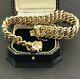 Solid Heavy 9k / 375 / 9ct Yellow Gold Italian Made Double Curb Link Bracelet