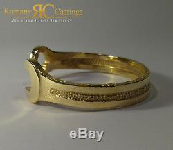 Solid Spanner Bangle Bracelet cast 9ct Yellow Gold Fully Hallmarked 26 grams