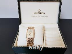 Sovereign Mid Size 9ct Hallmarked Solid Gold Bracelet Watch in Sovereign Box
