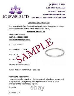 Special Offer! 4ct Round Diamond Tennis Bracelet in Yellow Gold UK Hallmarked