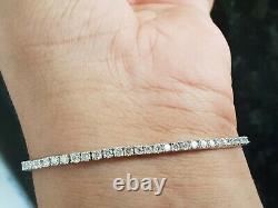 Special offer 2.50 ct Claw Set Natural Round Diamond Tennis Bracelet White Gold