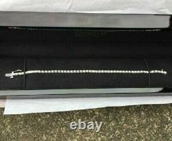 Stunning 9 Carat White Gold Diamond (1 Carat) Tennis Bracelet Bnib & Receipt