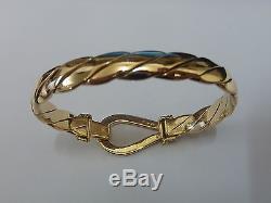 Stunning 9ct Gold 7 Twist Bangle