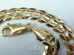 Stunning 9ct Gold 8 Ridged Curb Bracelet