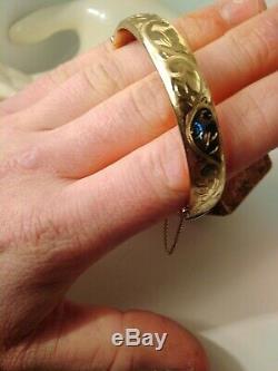Stunning 9ct Gold Hinged Bangle/bracelet