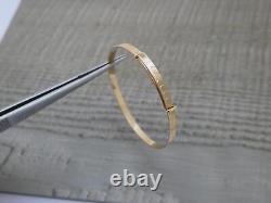 Stunning 9ct Gold Patterned Expanding Baby Childs Bangle Bracelet 4.5 Wrist