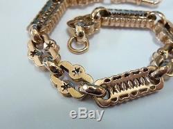 Stunning 9ct Rose Gold 8 Fancy Star & Bar Bracelet