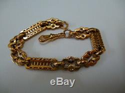 Stunning 9ct Rose Gold 8 Very Fancy & Unusual Link Bracelet