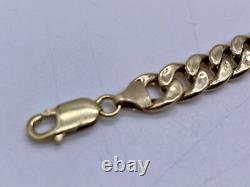 Stunning 9ct Unisex Yellow Gold Curbed Bracelet 8 Excellent Condition