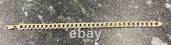 Stunning 9ct Unisex Yellow Gold Curbed Bracelet 8 Excellent Condition