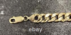 Stunning 9ct Unisex Yellow Gold Curbed Bracelet 8 Excellent Condition