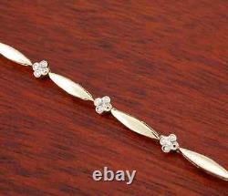 Stunning 9ct Yellow Gold Alternating Diamond Bracelet