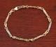 Stunning Alternating Three Tone 9ct Gold Twisted Bar Bracelet