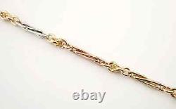 Stunning Alternating Three Tone 9ct Gold Twisted Bar Bracelet