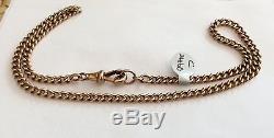 Stunning Antique Rose Gold Heavy 9ct Chain Or Double Bracelet Stamped Every Link