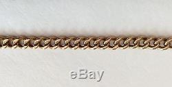Stunning Antique Rose Gold Heavy 9ct Chain Or Double Bracelet Stamped Every Link