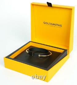 Stunning Goldsmiths 9ct Yellow Gold Torque Bracelet with Ball Ends