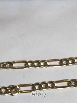 Stunning Hallmarked Italian Designer Unoaerre 9ct Gold Figaro Bracelet 8in