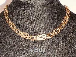 Stunning Ladies 9ct Gold Fancy Style Link Bracelet 7.25 9k 9kt 375 9kt