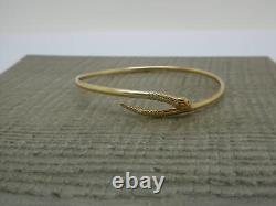 Stunning Ladies 9ct Yellow Gold Snake Serpent Bangle Coiled Bracelet CC52