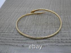 Stunning Ladies 9ct Yellow Gold Snake Serpent Bangle Coiled Bracelet CC52