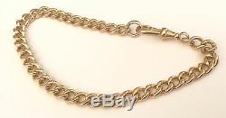 Stunning Ladies Heavy Antique Solid 9ct Rose Gold Bracelet Stamped All Links