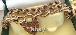 Stunning Ladies Rare Antique Victorian 9ct Rose Gold Chunky Padlock Bracelet Wow