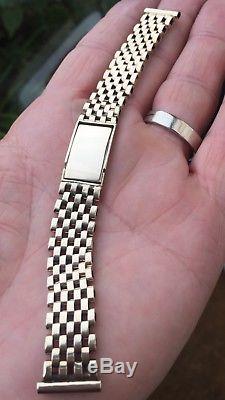 Stunning Mens Solid 9ct Gold Watch Bracelet Strap 16mm Lugs 22g