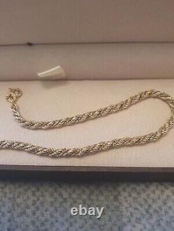 Stunning Vintage 2 Tone Woven 9ctGold Bracelet 7 Excellent Condition