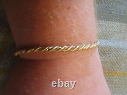 Stunning Vintage 2 Tone Woven 9ctGold Bracelet 7 Excellent Condition