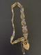 Stunning Vintage 9ct Gold 4 Bar Gate Bracelet With Heart Clasp & Safety Chain