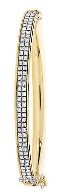 Stylish 9ct Gold Baby Hinged Bangle 4cm