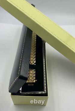 Stylish Solid 9ct Yellow Gold Vintage Bracelet Itialian Design, Shells