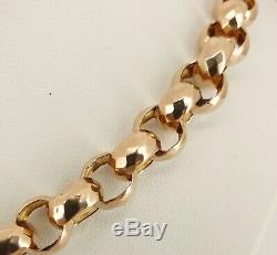 Superb 9ct Rose Gold Belcher Link Double Albert Watch Chain. Bracelet / Necklace