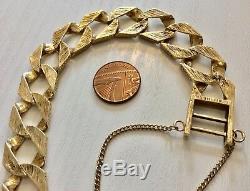 Superb Gents Big Chunky Heavy Solid 9CT Gold Bracelet Vintage & Heavy