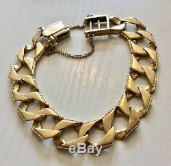 Superb Gents Big Chunky Heavy Solid 9CT Gold Bracelet Vintage & Heavy