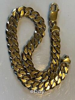 Superb Heavy Curb Link Solid 9ct Gold Bracelet 15.6 Grammes