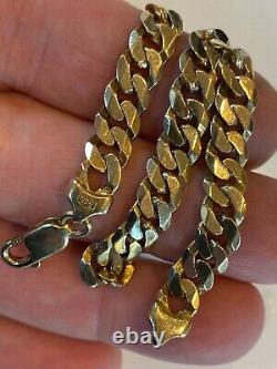 Superb Heavy Curb Link Solid 9ct Gold Bracelet 15.6 Grammes