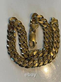 Superb Heavy Curb Link Solid 9ct Gold Bracelet 15.6 Grammes