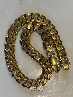 Superb Heavy Curb Link Solid 9ct Gold Bracelet 15.6 Grammes