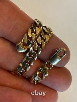 Superb Heavy Curb Link Solid 9ct Gold Bracelet 15.6 Grammes