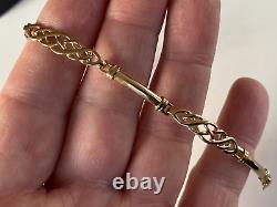Superb Unusual Vintage 9ct Gold Celtic Bracelet Bangle Hallmarked 5,8 Grammes